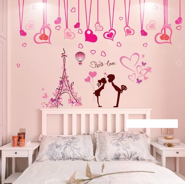 [Hcm]Wall Decal of Hearts and Couples