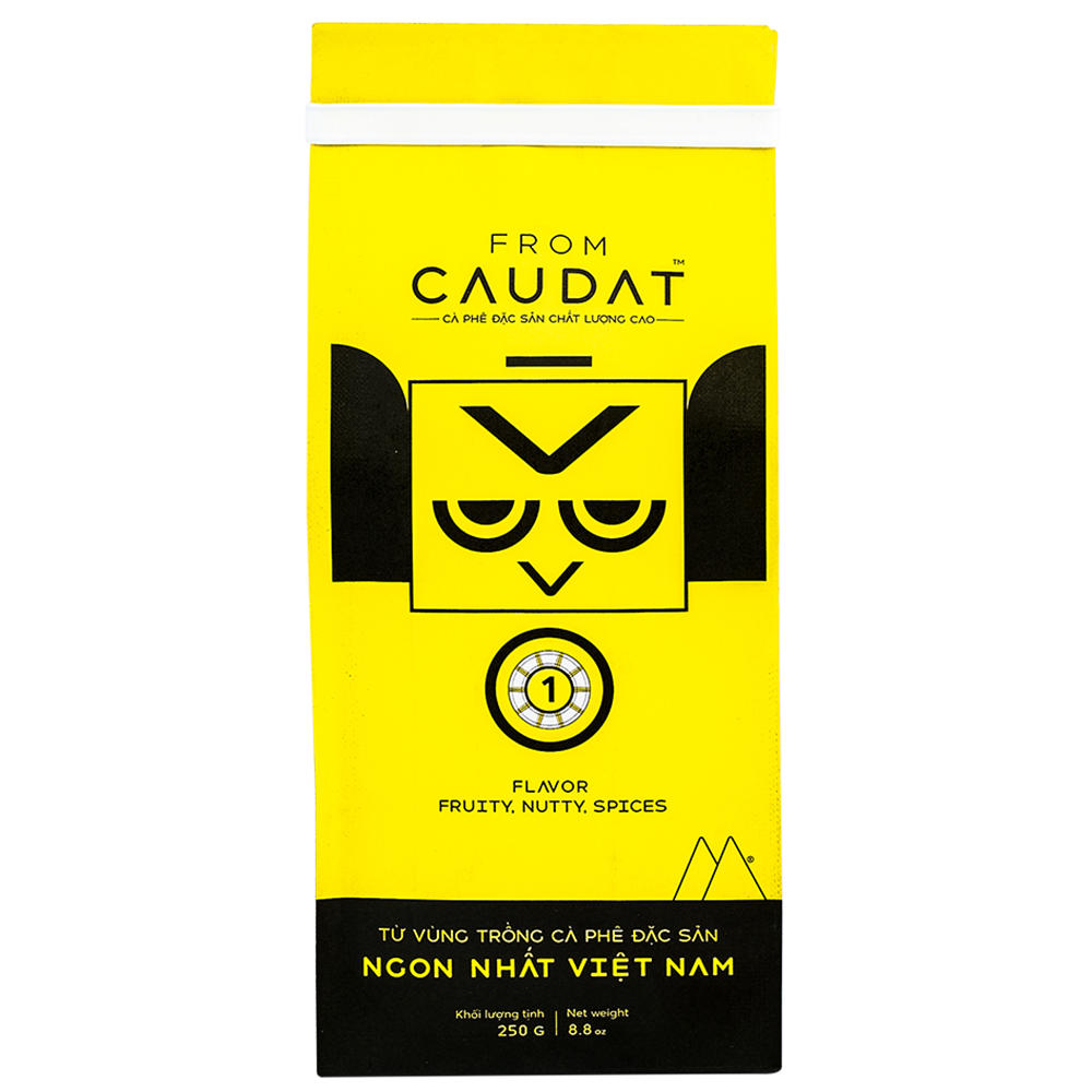 Cà phê nguyên chất rang mộc O1 100% Arabica Cầu Đất 250gram gu đặc trưng nguyên bản