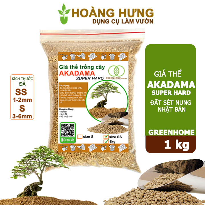 Đá Akadama, loại siêu cứng, làm đất, phân nền thủy sinh, bonsai, sen đá, nhiều size lựa chọn
