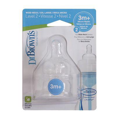 Núm ty Dr Brown's cổ rộng số 1 (set 2 núm)