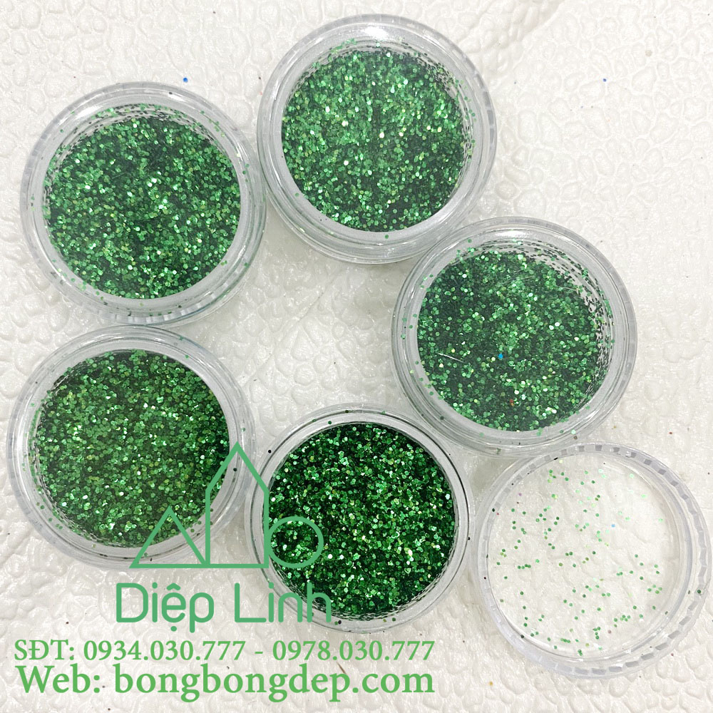 Bột kim tuyến ngũ sắc kim tuyến xà cừ siêu mịn trang trí thủ công handmade nails slime