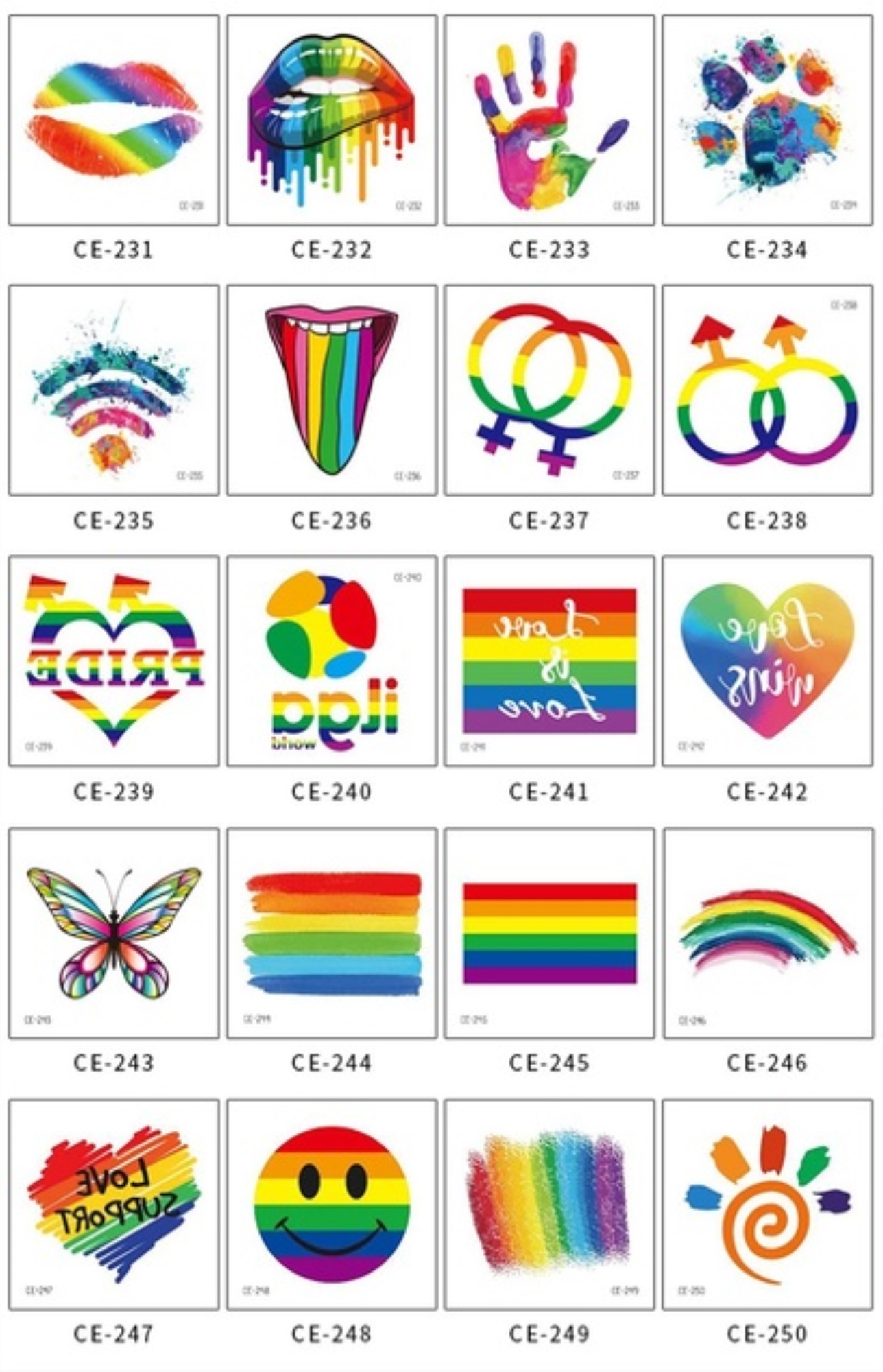 Hình Xăm Tạm Thời Cầu Vồng 20 Chiếc Chống Nước LGBT Pride Dán Cầu Vồng Hoa  Văn Thời Trang Nghệ Thuật Thân Thể Dán Nam Nữ Trẻ / Lễ hội và Đảng Supplies