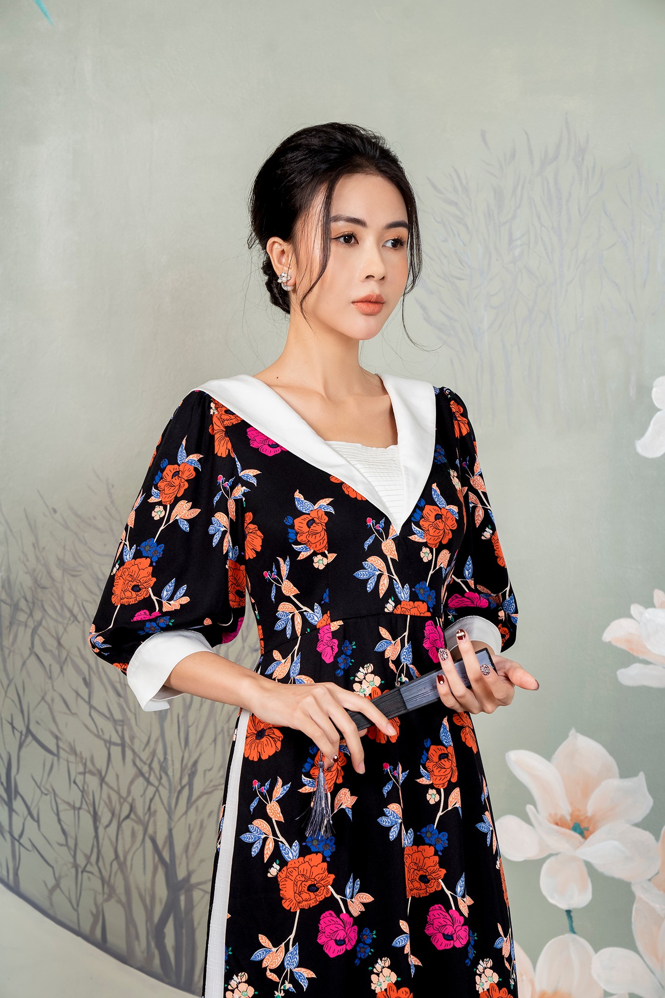 Áo dài cách tân Eva de Eva 21SADE026F