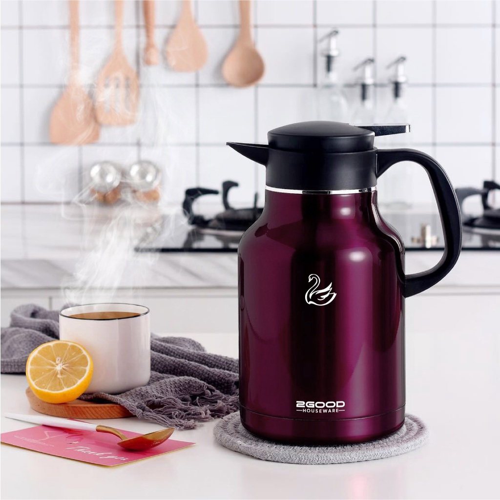 Phích Pha Trà Bình Giữ Nhiệt 2GOOD FLASK B16 (1.8L) (Giữ nhiệt 24h, chống vỡ, thiết kế đẹp, màu sắc đẹp) - Befoyo