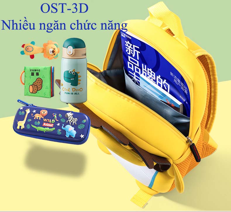 Ba lô mầm non 3D siêu dễ thương
