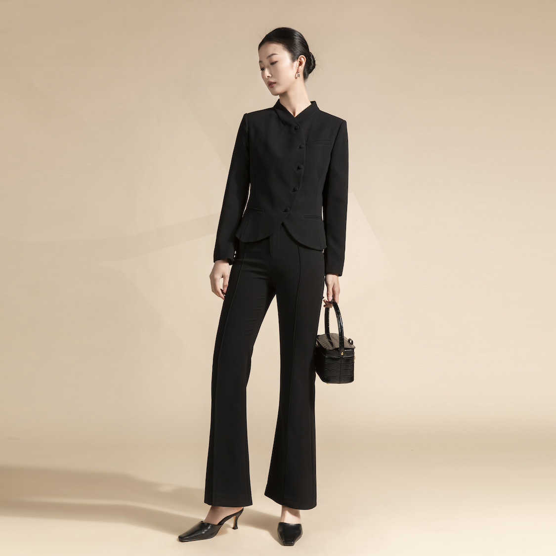 HOÀN TIỀN 20% - [MẪU MỚI] Quần Tây Công Sở Ống Loe Quần Âu Cạp Cao Dáng Dài Ống Loe Thời Trang JayS QUAN NU 029V6
