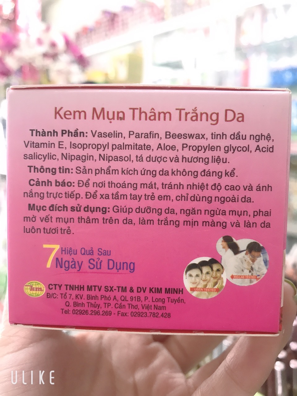 kem hết mụn thâm trắng da Alon vip hủ15g