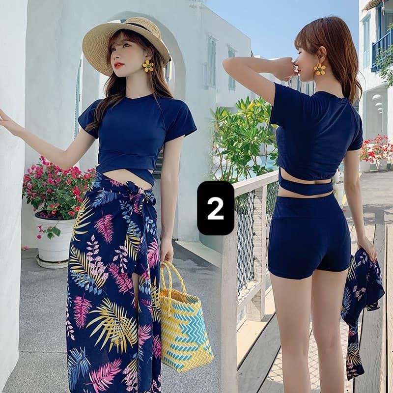 Bộ đồ bơi set bikini 3 chi tiết kèm khăn đi biển-Set bộ đồ bơi cho nữ 3 chi tiết rất xinh đẹp-bộ bơi nữ-bộ tắm biển kèm khăn -bộ bơi bikini-Bộ bơi nữ 3 chi tiết kiểu dáng Hàn Quốc-Bộ Đồ Tắm Biển 3 Chi Tiết