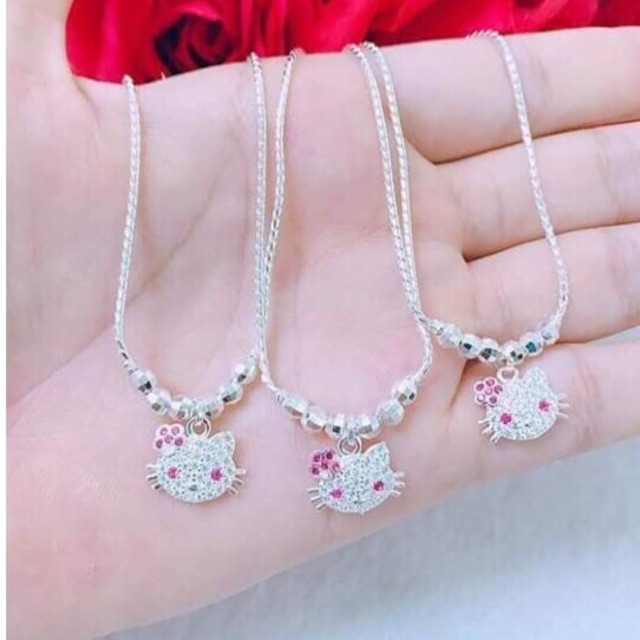 Dây Chuyền Mèo Kitty Cho Bé TNJ  - TRANG SỨC BẠC TNJ CAM KẾT HÀNG CHUẨN ẢNH, CHẤT LƯỢNG TỐT, PHỤC VỤ TẬN TÌNH, CHU ĐÁO