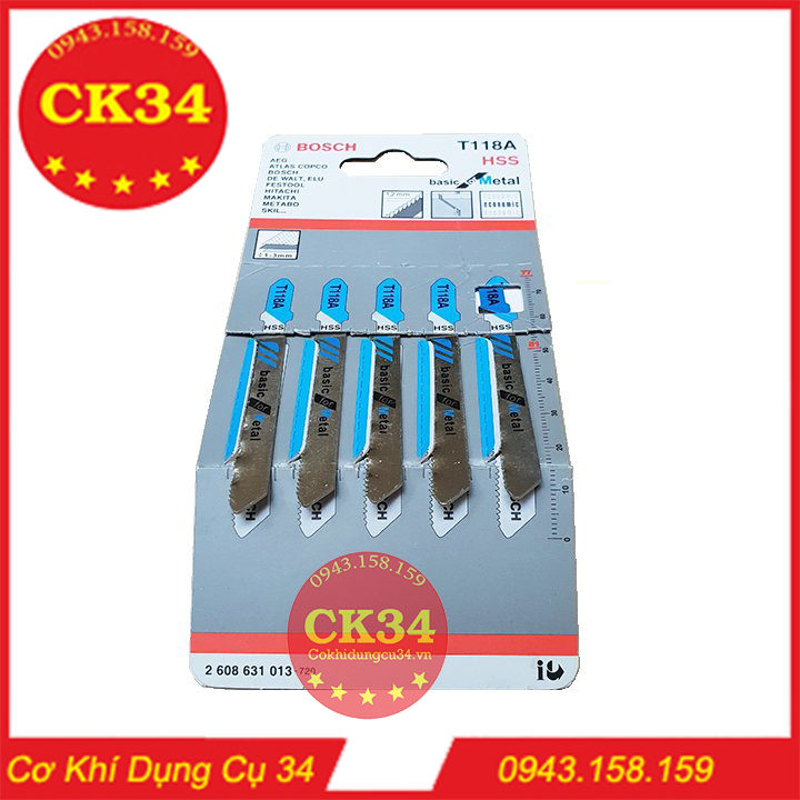 Lưỡi Cưa Sọc, Lưỡi Cưa Lọng Sắt HSS T118A