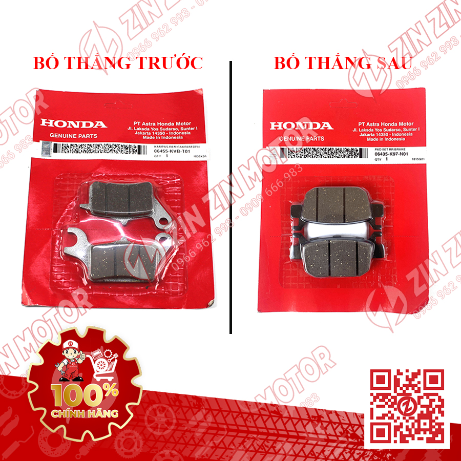 Brake pads, front rear brake pads vario 160, click 160 06455k46n21, 06455k59a71, 06430kzc2001, 06455kcbt01, 06435k97n01-zzm