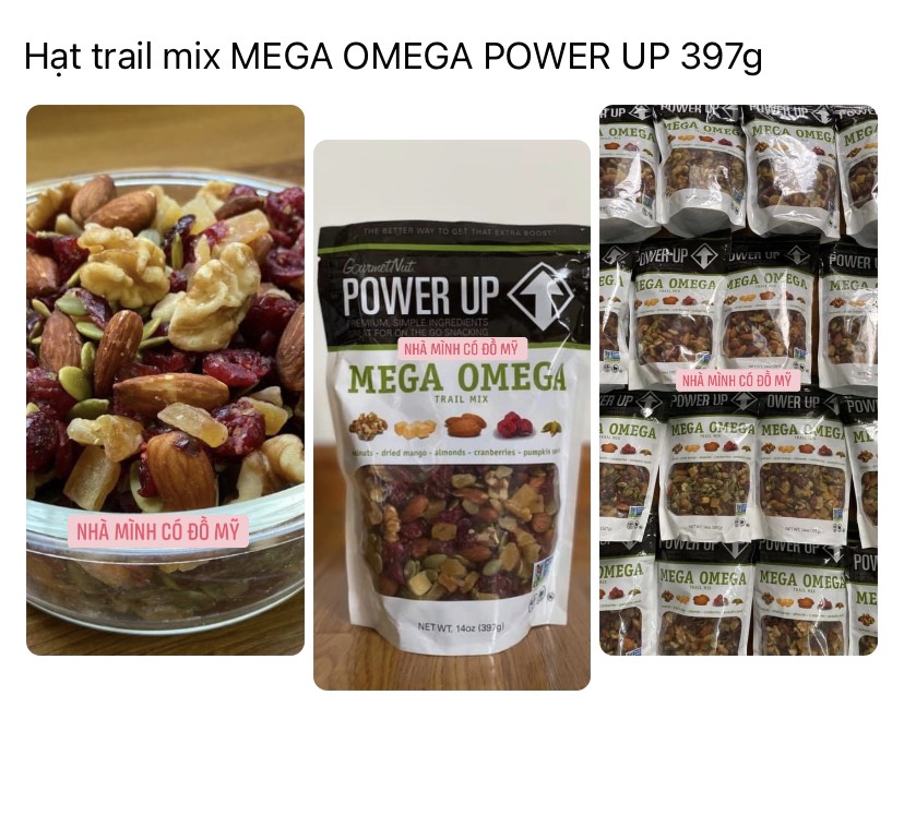 Hạt trail mix omega POWER UP [US đi air]