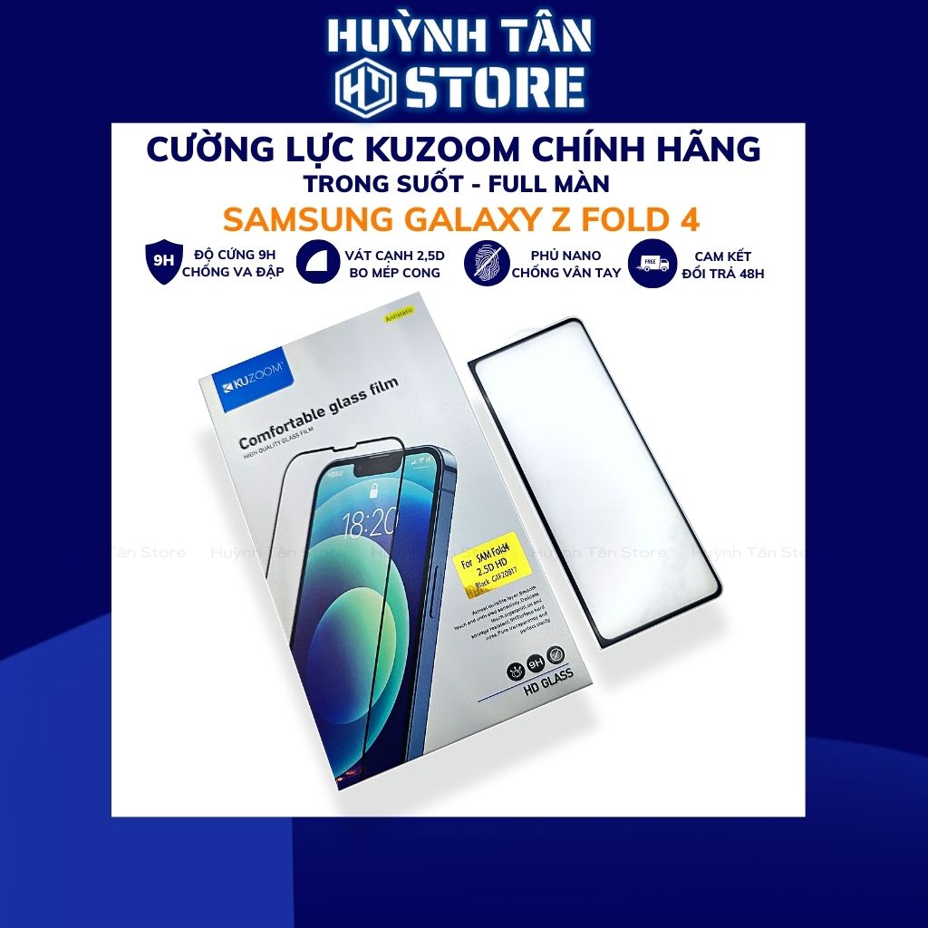 Cường lực z fold 4 trong suốt full màn hình chống bám vân tay chính hãng KUZOOM  phụ kiện điện thoại huỳnh tân store