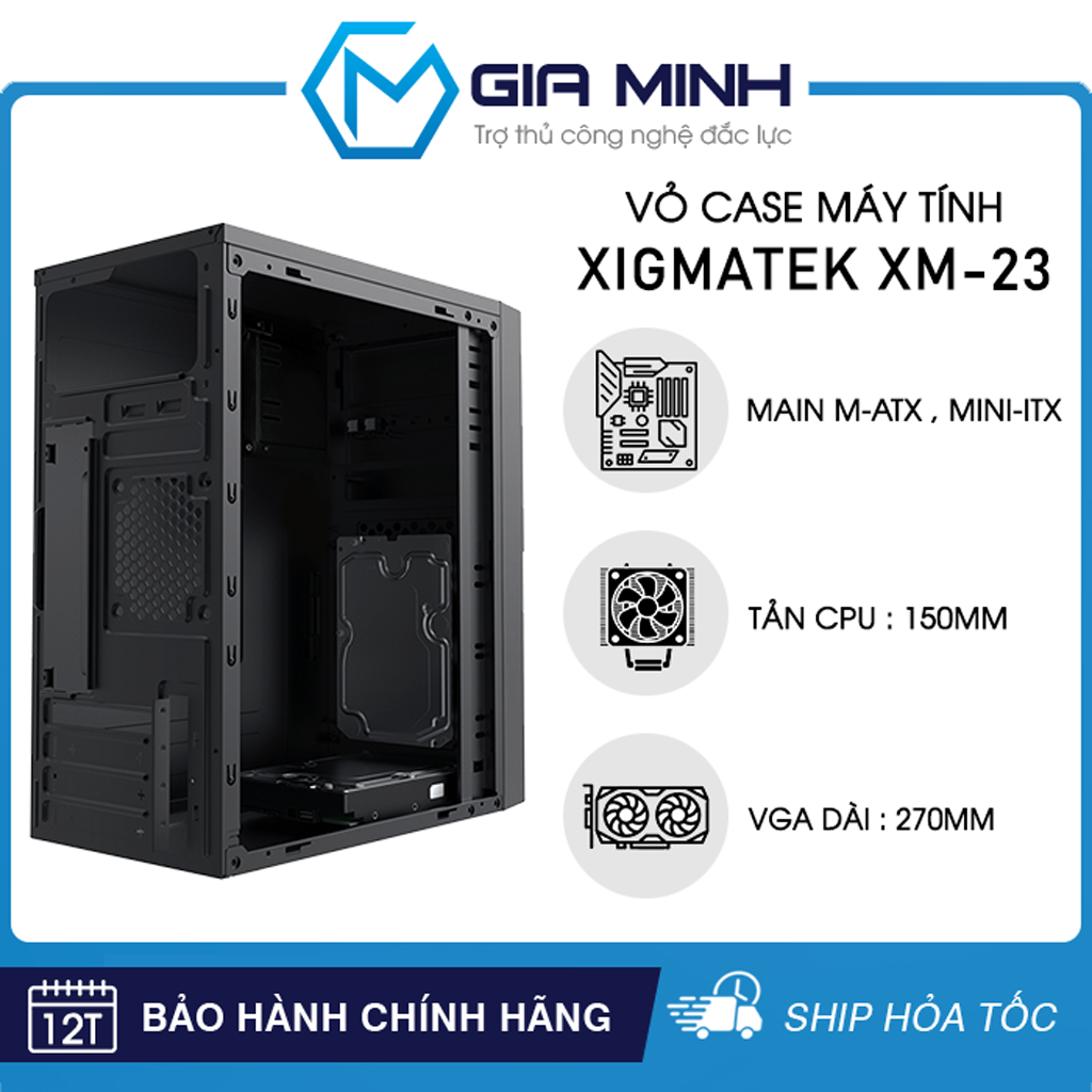 Vỏ Case Máy Tính Xigmatek XM-23 - Văn Phòng Size M-ATX