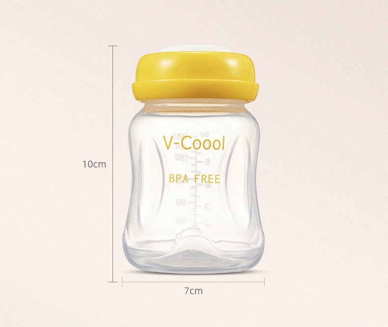 Bình Trữ Sữa Vcool Cổ Rộng 180ml (giá bán 1 bình )