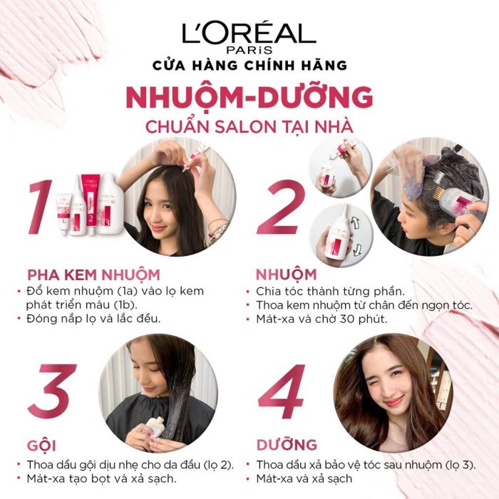 ( Số 3 )Thuốc Nhuộm Tóc Loreal Paris Excellence Cream