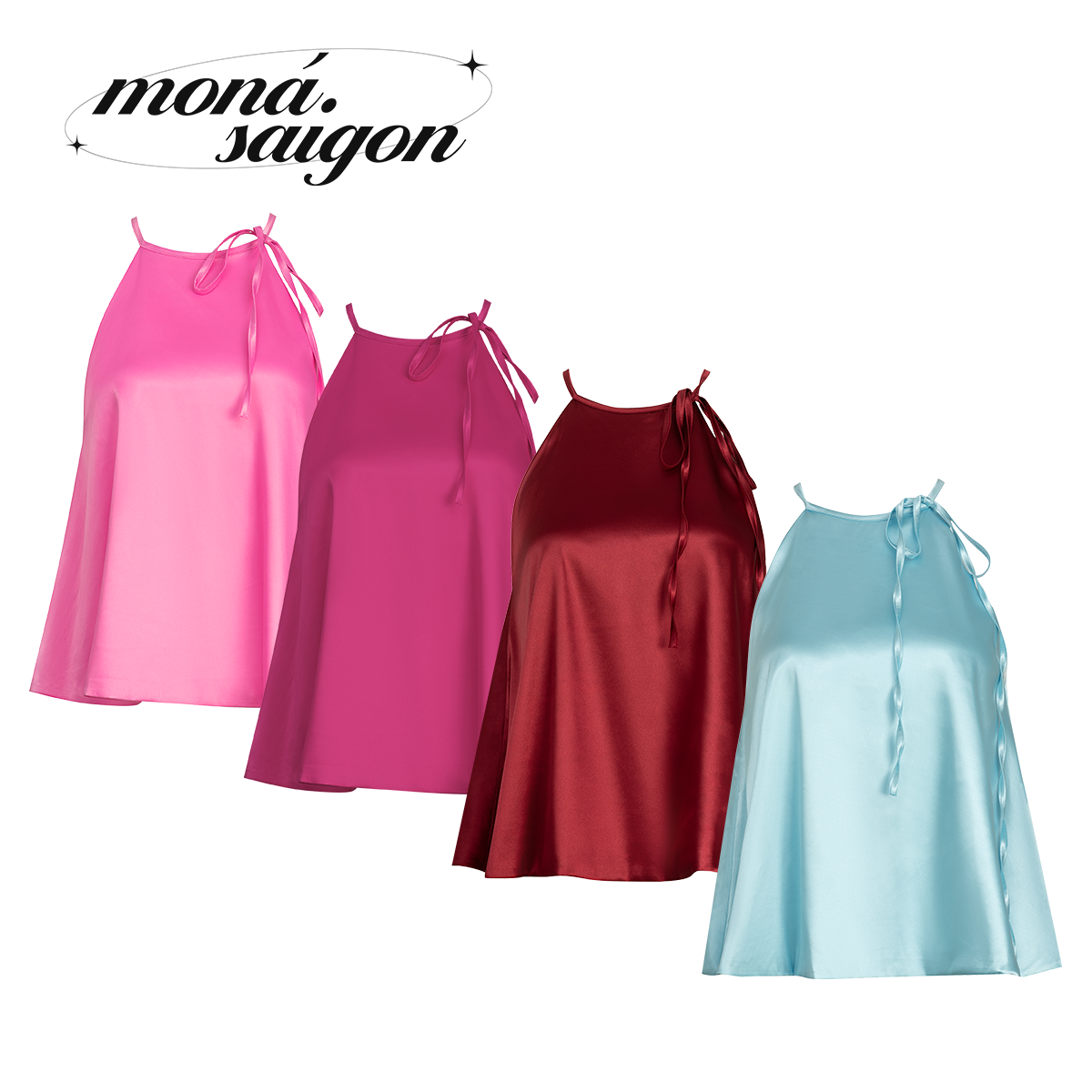Áo yếm nữ mặc Tết hai dây cột nơ MONÁ - TẤM