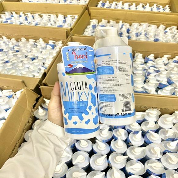 [ CHUYÊN SỈ ] Cặp Sữa Tắm Con Bò Gluta Milky Thái Lan 650ml