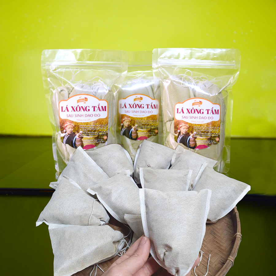 Lá Xông Tắm Dân Tộc Dao Đỏ 10 Túi Lọc