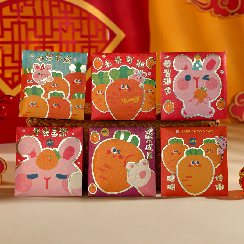 Lì xì 2023, lì xì cute độc lạ 1 set 6 cái
