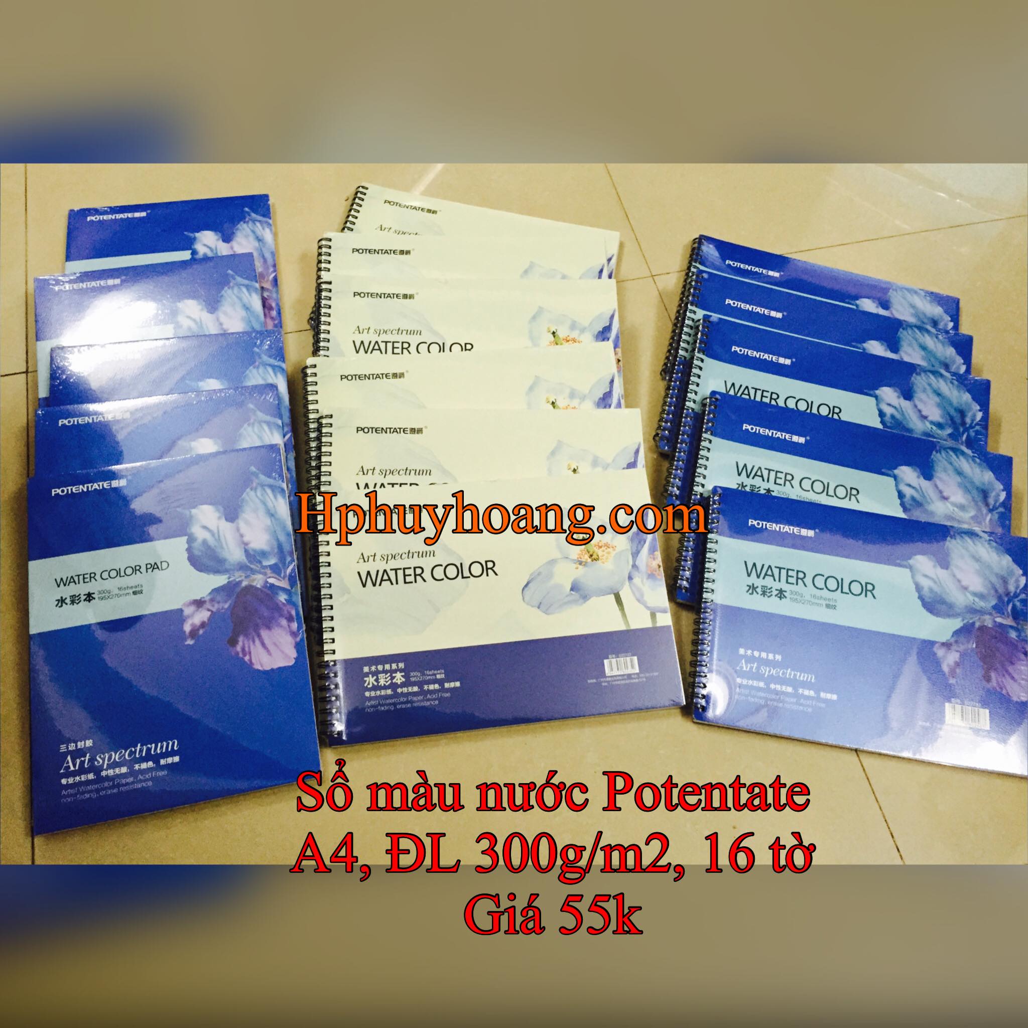 SỔ MÀU NƯỚC POTENTATE A4 ĐL 300G/M2