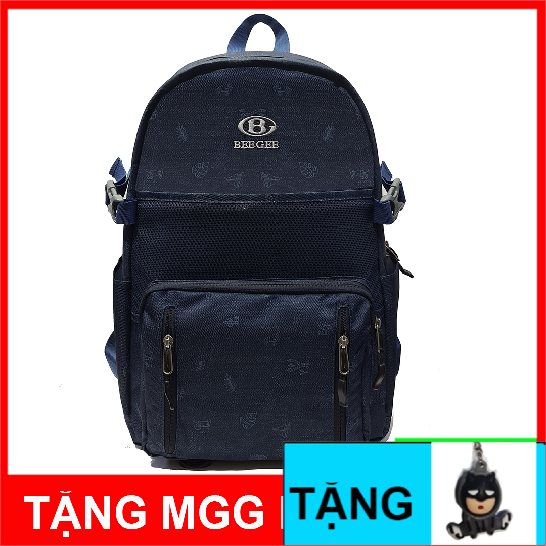 Balo nam nữ thời trang Hàn quốc BEE GEE 115 chống thấm nước dày dặn và chống shock laptop tốt ( hộp dưới 2 dây kéo ) BGS