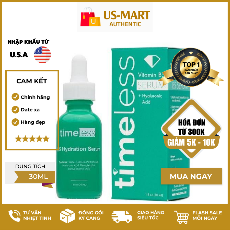 Tinh chất Timeless Vitamin B5 + Hyaluronic Acid ( 30mL )