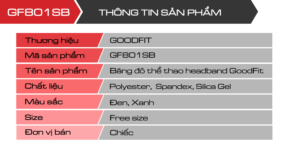 Băng đô thể thao headband GoodFit GF801SB