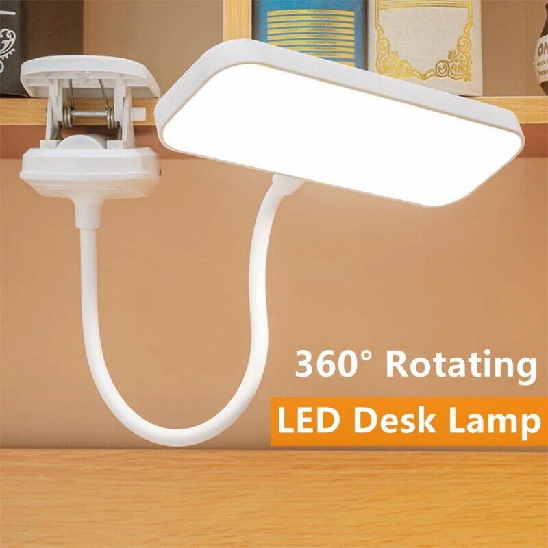360 ° flexible clip table lamp led desk light USB charging bedside night light reading lamp