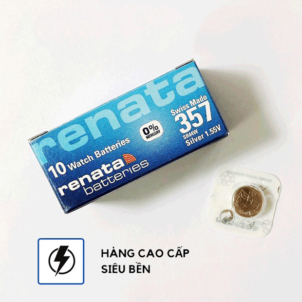 Combo 2 vỉ pin SR44W / 357 Renata 1.55V chính hãng