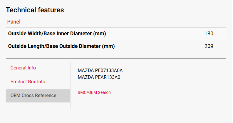 [HCM] Lọc gió BMC cho xe Mazda CX 2.0, Mazda 6 2.0, Mazda 3 2.0, 2.5