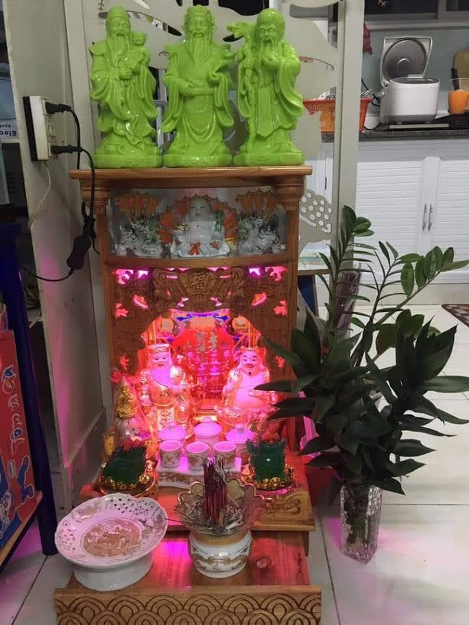 Tượng Tam Đa Phúc Lộc Thọ đá đúc size lớn cao 30cm