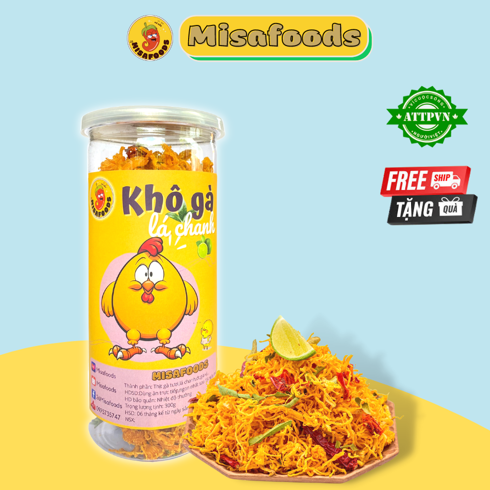 BÁO GIÁ Khô Gà Lá Chanh Bao Nhiêu 1 Ký | Shopee Lazada Sendo Tiki mới nhất 20 Khô gà lá chanh xé cay 300g-Loại 1 hảo hạng đậm vị,thơm ngon | Misafoods Đồ ăn vặt đảm bảo VSATTP | HSD 06 tháng