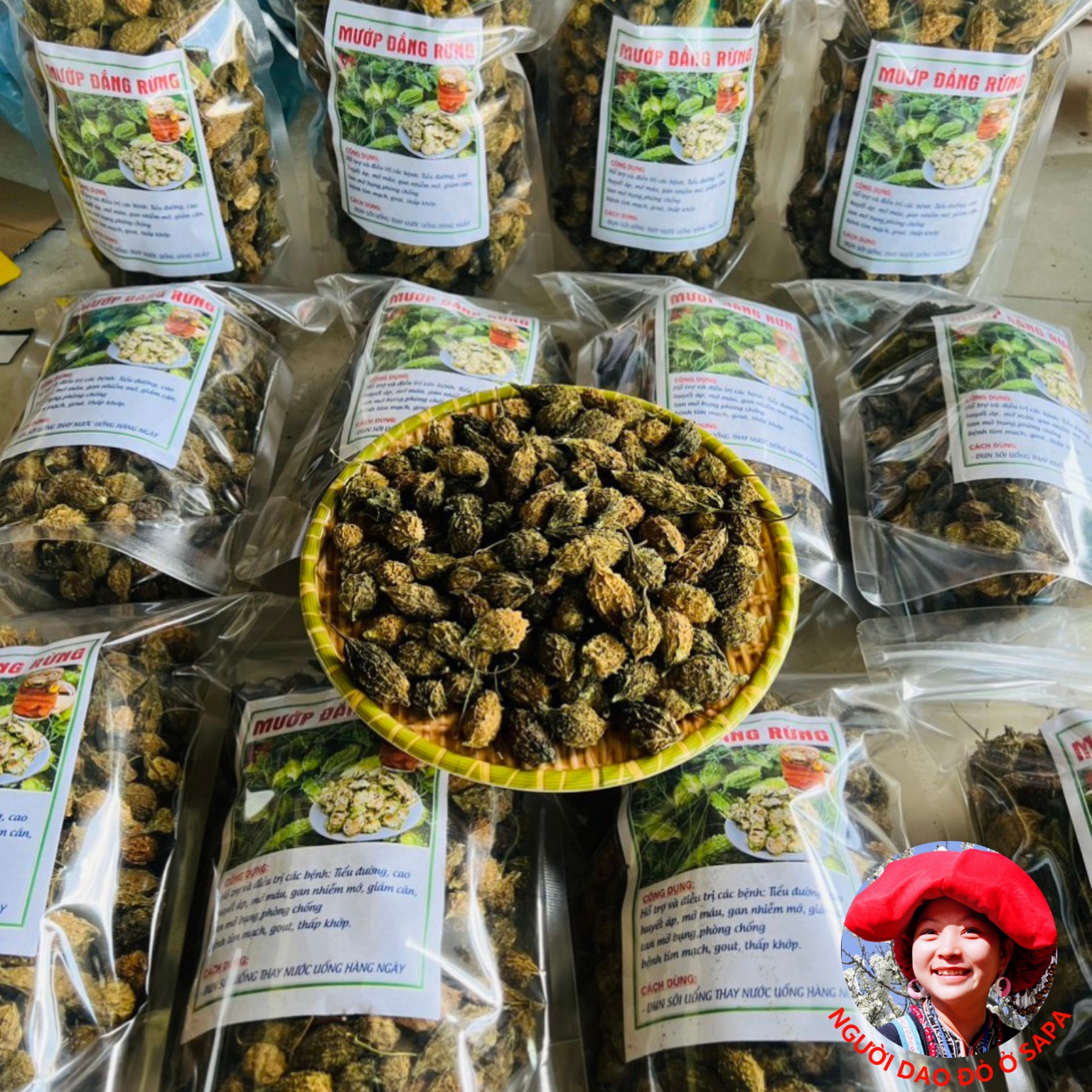 Khổ qua rừng, mướp đắng rừng khô sấy lạnh nguyên trái 500g, 1kg Mướp đắng rừng sấy khô nguyên quả giảm cân ổn định đường huyết