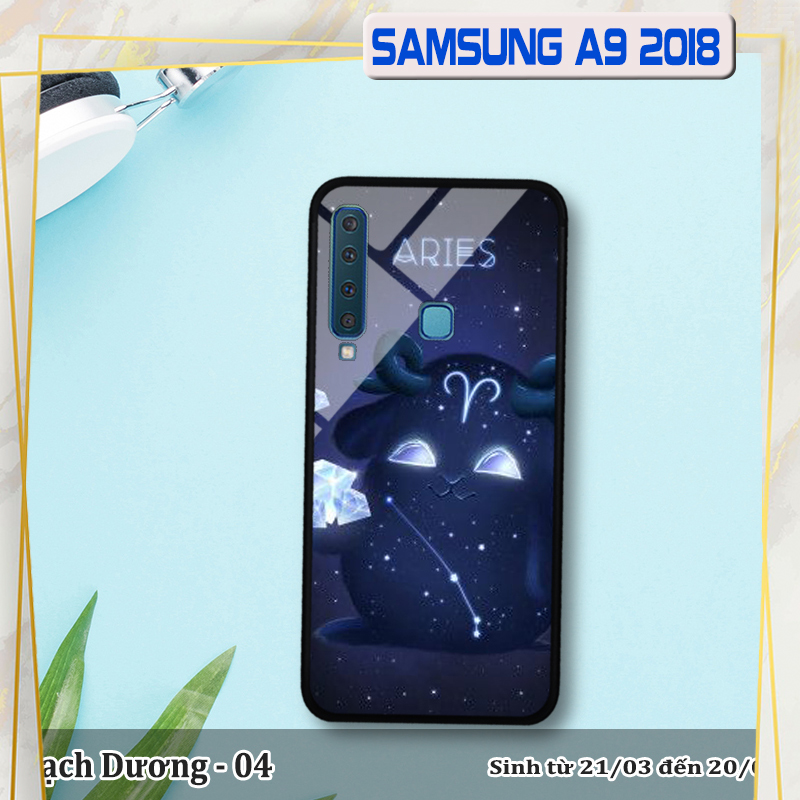 Ốp kính SAMSUNG A9 2018 in cung hoàng đạo
