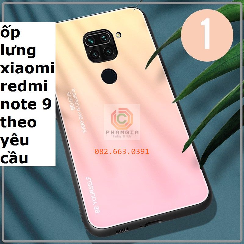Ốp lưng Xiaomi Redmi Note 9/Note 9s tráng gương theo yêu cầu