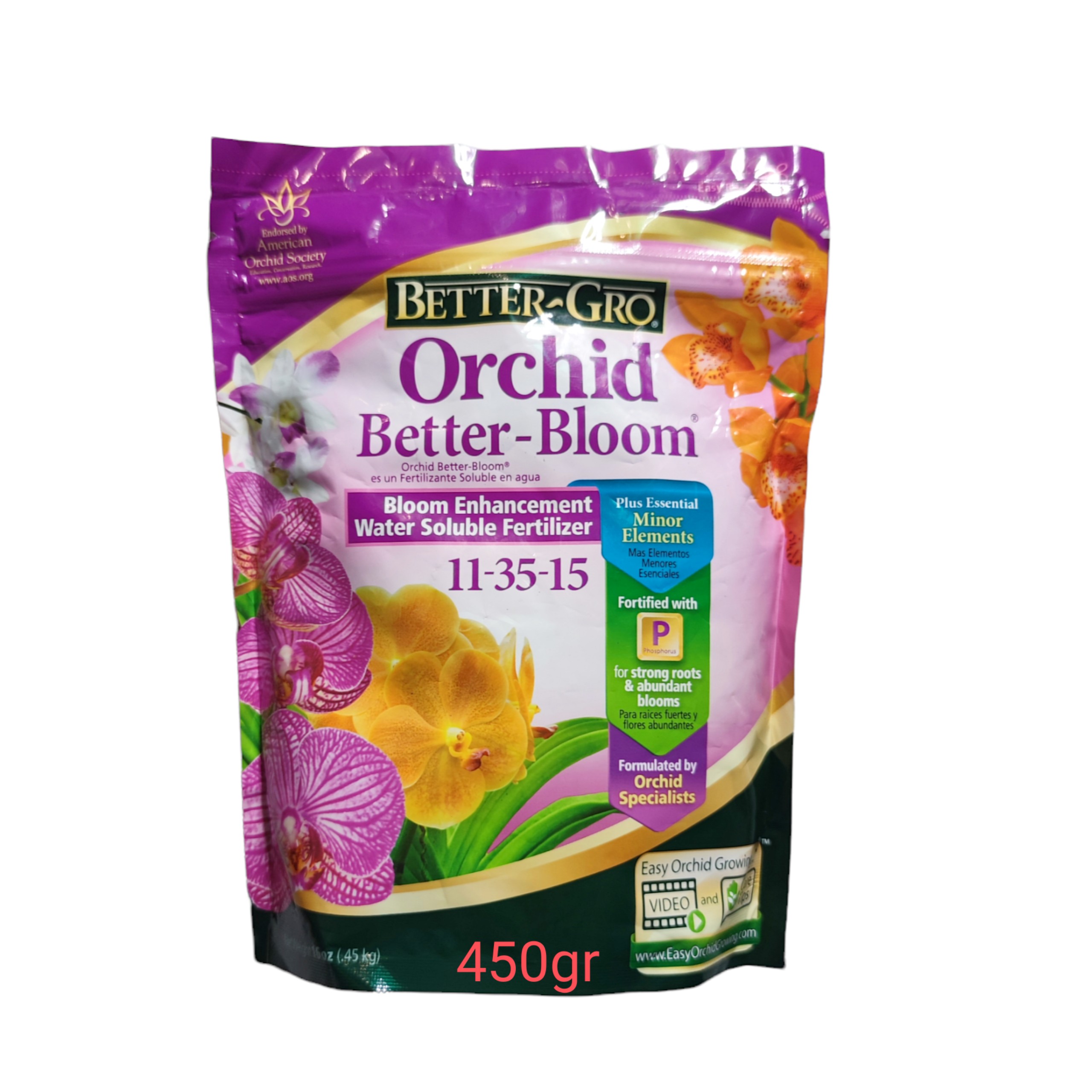 Phân bón lá orchid better bloom 11-35-15 gói 450g hàng nhập mỹ
