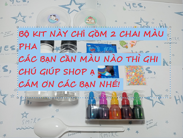 (BK7) BỘ KIT SLIME MÂY - DỤNG CỤ LÀM SLIME MÂY GIÁ RẺ