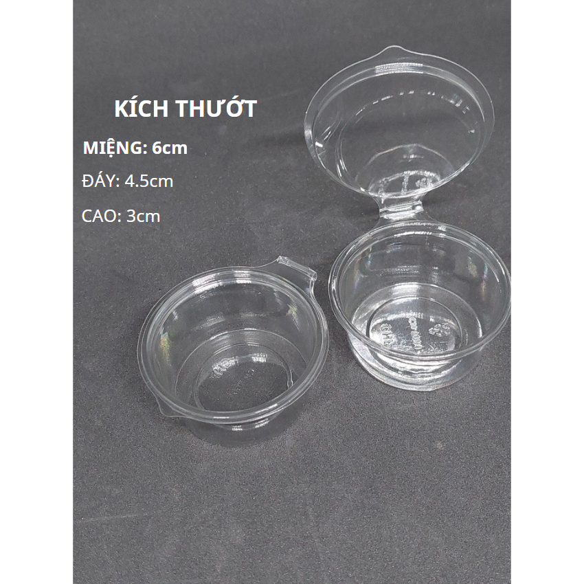 Bịch 50 hũ đựng nước chấm, gia vị, nước sốt 2oz 60ml có nắp liền tiện lợi - hoangchaustore