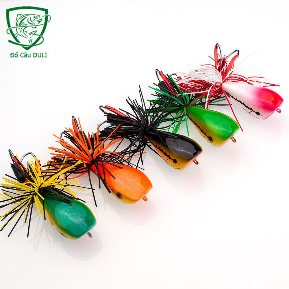 Mồi câu lure nhái gỗ nhái nhẩy chuyển câu cá lóc cá sộp chẽm MG-10  (xả hàng giảm giá và cam kết bảo hành đổi trả ạ)