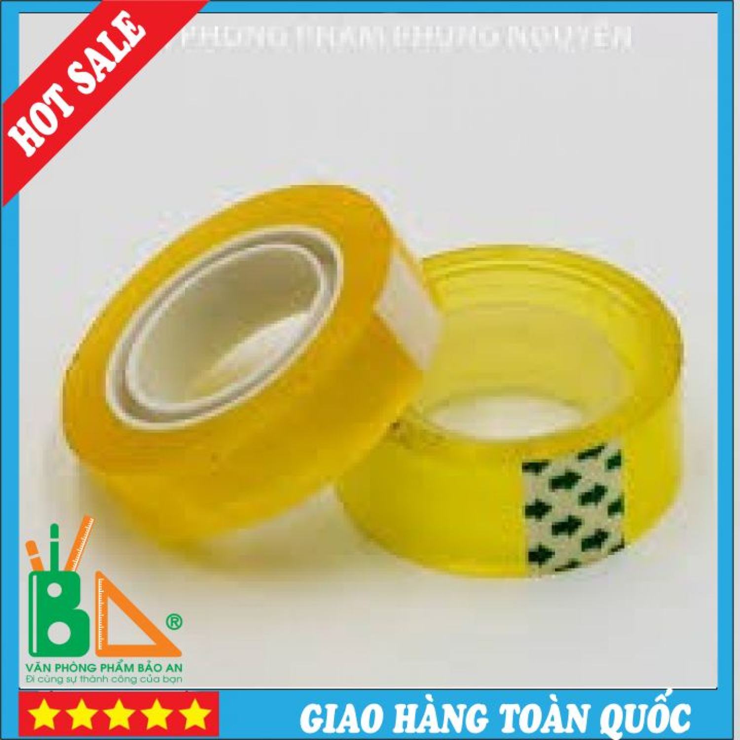 COMBO 5 CUỘN Băng Dính Văn Phòng 2cm Dày - Văn phòng phẩm Bảo An