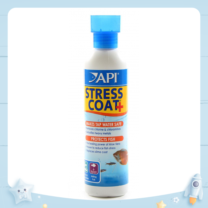 [HCM]API STRESS COAT - DÀNH CHO CÁ CẢNH (Hàng Công Ty) 473ML TẶNG 100GR ĐÁ NHAM THẠCH