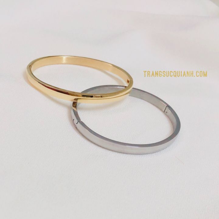 Vòng Tay Titan Trơn Không Đen Gỉ