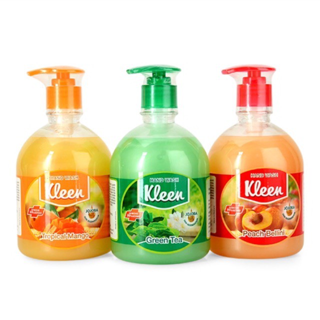 [HCM]Nước rửa tay diệt khuẩn Kleen 500ml - Đào