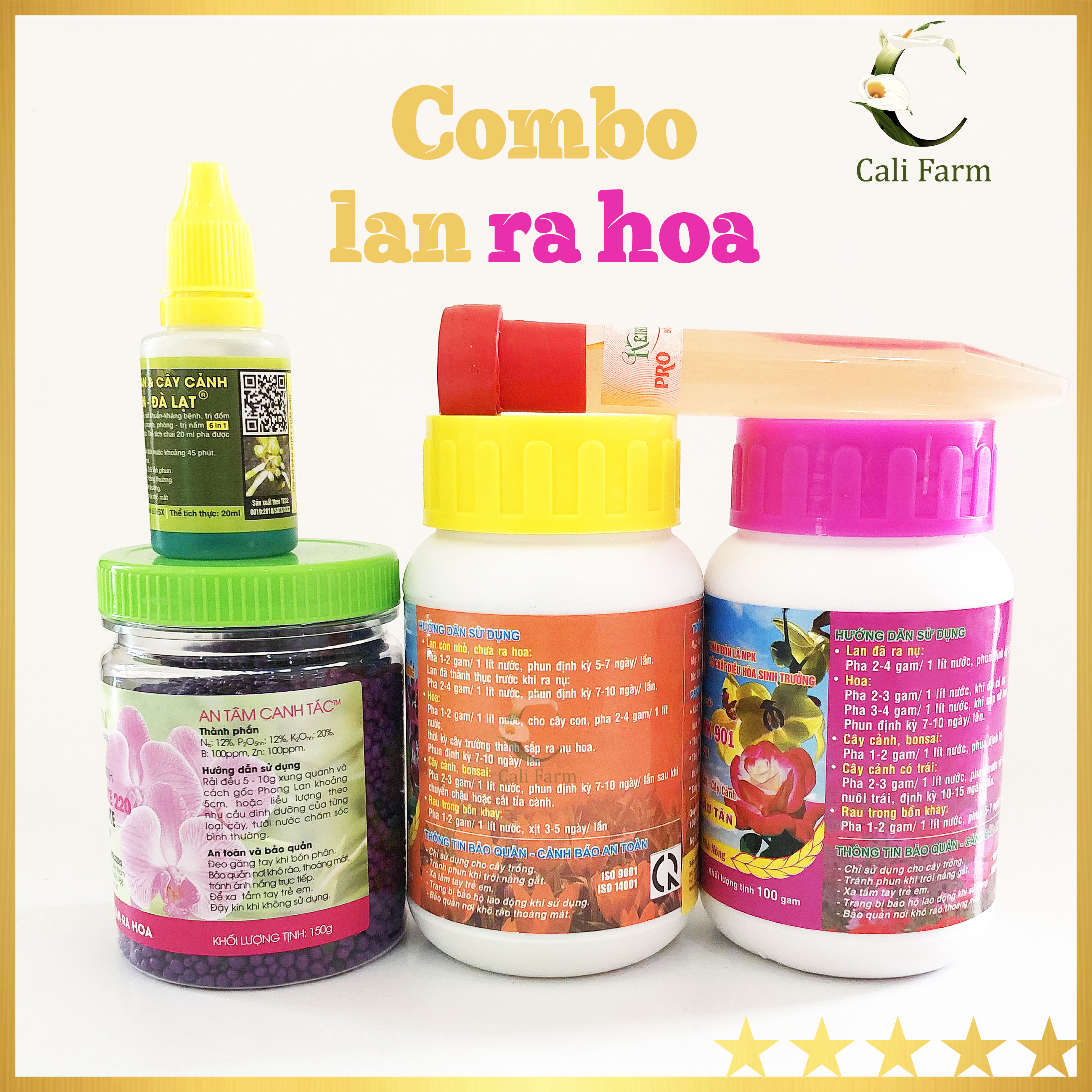 [Combo 5 hộp] Bộ sản phẩm chăm sóc lan ra hoa một cách hoàn hảo nhất