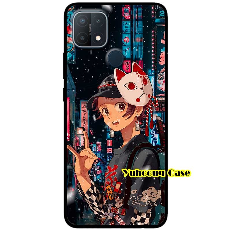 Ốp lưng dành cho oppo a15 - oppo a15s - anime zenitsu thỏ trắng