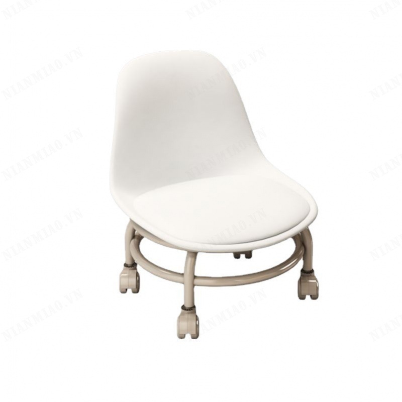 NianMiao Creative Board Stool for Kids with Swivel Wheels and Backrest