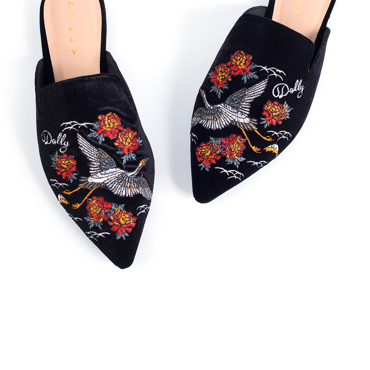 Dép sục thêu nhung DOLLY-1341