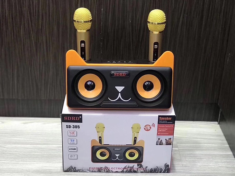 Mich hát Karaoke Bluetooth,Micro Kèm Loa 3 trong 1 Hát Karaoke Bluetooth Cực Hay,Loa Bluetooth Karaok Sd 301 Thiết Kế Đẹp Mắt Cá Tính Âm Thanh Vang Vòm Sống Động Micro Cực Nhạy Hút Âm Cực Tốt Echo Chuẩn