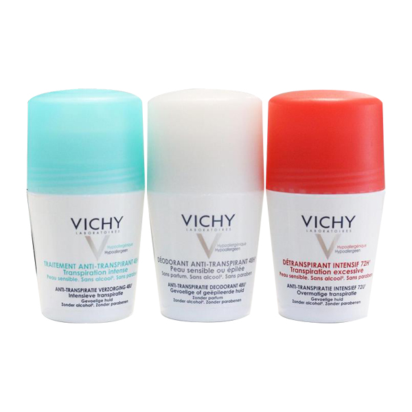 Lăn Khử Mùi VICHY 50ml Nội Địa Pháp Khô Thoáng, Ngăn Tiết Mồ Hôi Vùng Da Dưới Cánh Tay Lên Đến 48H